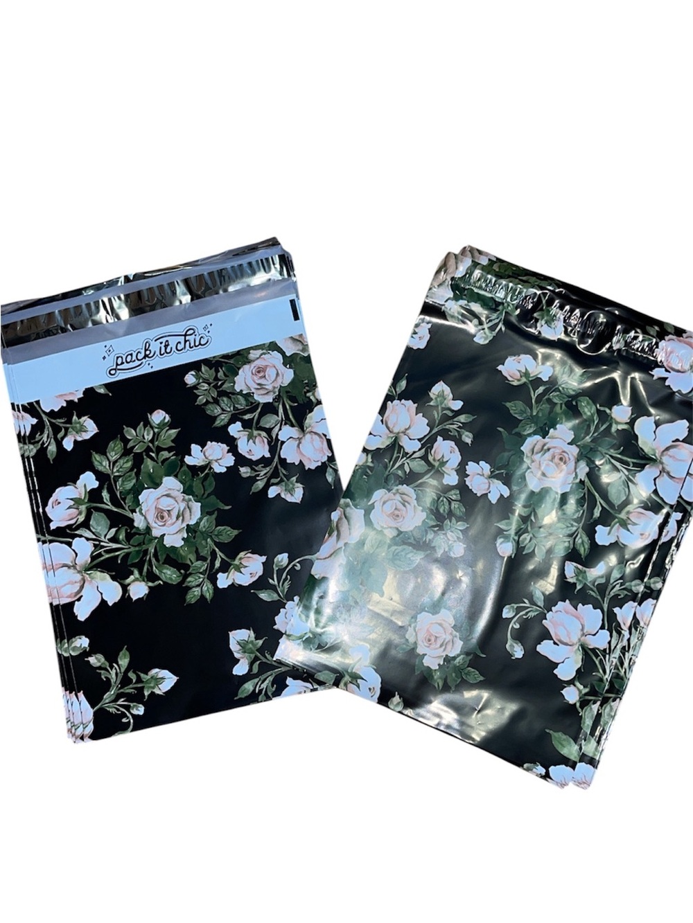 Rose Print Poly Mailer Bags - Set of 20 (10x13)